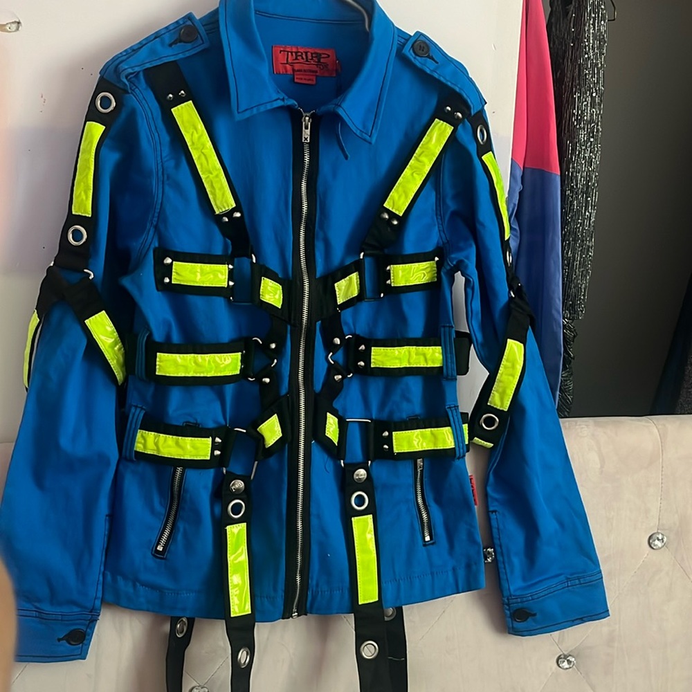 Tripp NYC Daang Goodman Electric Jacket in Blue/Black. Size M